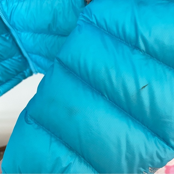 L.L. Bean Ultralight 850 Down Aqua Puffer Hooded Jacket Coat Women’s Medium Reg - Picture 6 of 13